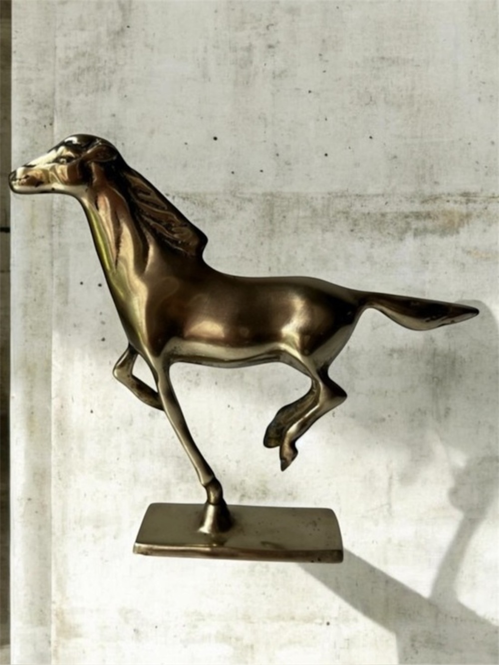 Vintage brass Gold running Horse Sculpture,figurine